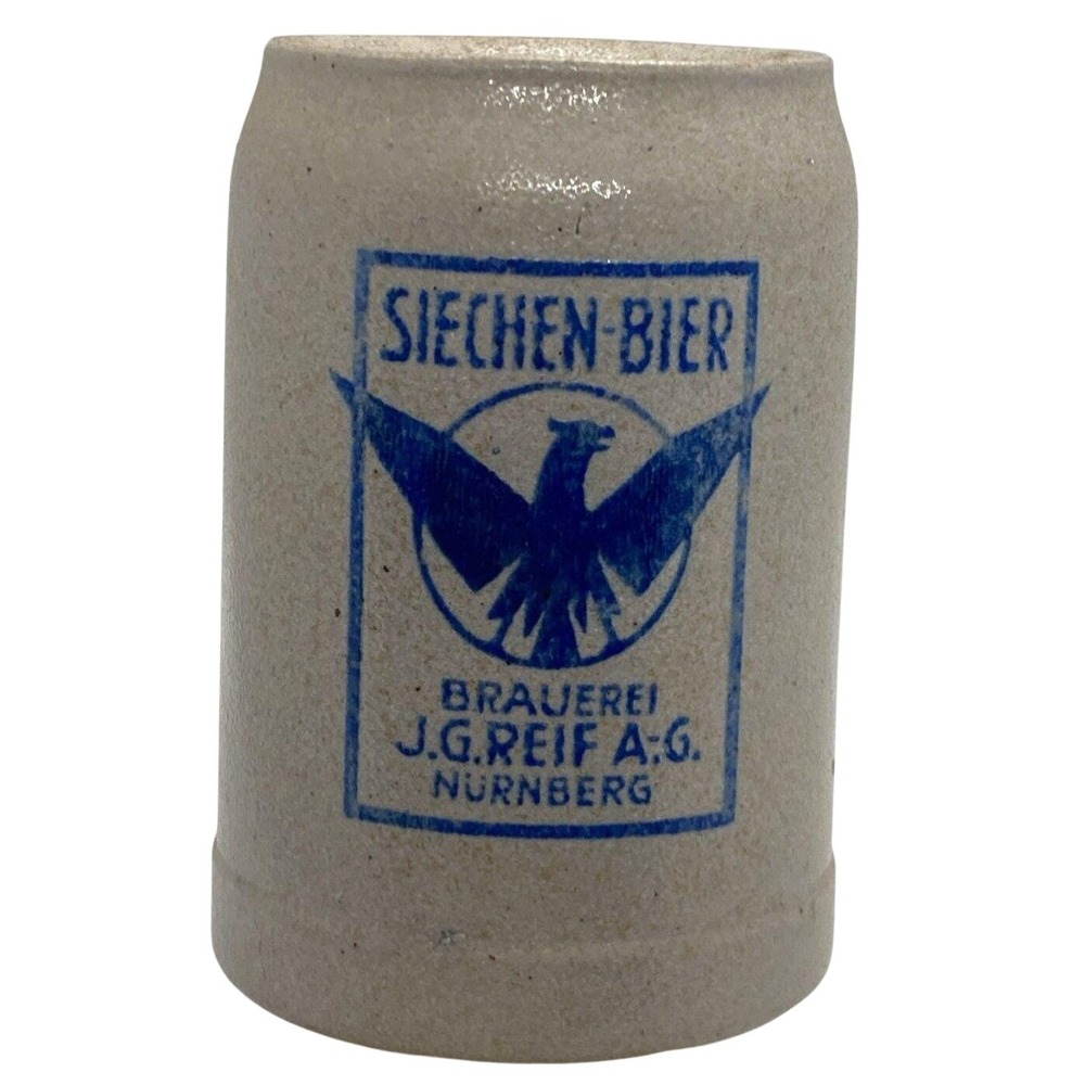 Vintage Siechen Bier J.G. Reif A.G. Nurnberg Brewery Miniature Cermaic‎ Stein